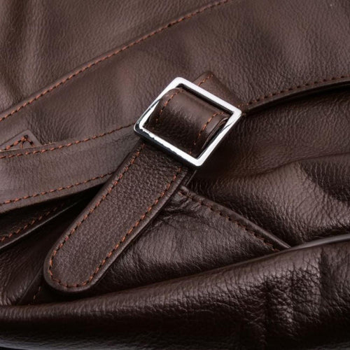 Handmade Top-Grain Cowhide Leather Backpack: 17" Laptop Bag - Travel Leather Rucksack